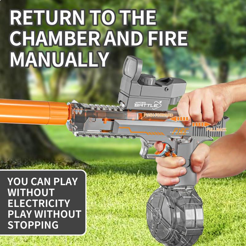 Electric Water Gun Fire Flash Upgraded, Water Pistol Toy Squirt Gun for Kids Adults Summer Outdoor Toy Yard Beach Swimming Water Play Toys, Pool, Water & Sand Toys, Blasters & Toy Guns, Stress Relief Toys