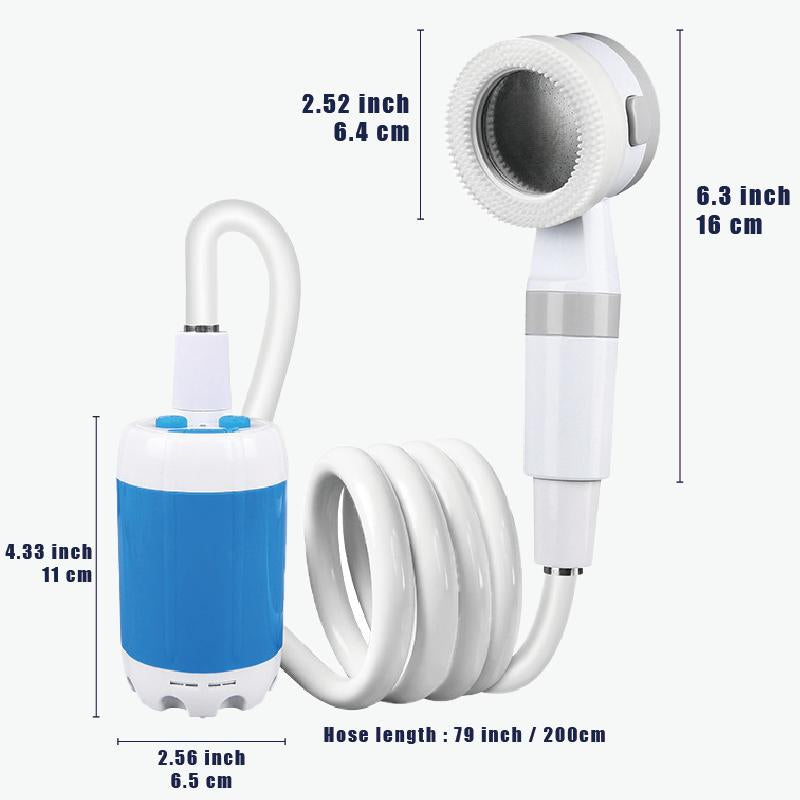 Portable Handheld Electric Shower – 5000Mah Rechargeable Outdoor Shower for Camping, Hiking, Pet Bath & Car Wash, Shower Head