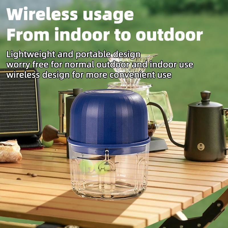 Electric Onion Chopper, 4 Sharp Blades,Portable Veggie Chopper, Garlic Grinder Masher, Blender to Vegetable, Cordless Food Processor for Ginger, Chili, Fruit, Meat, Spices, Beans, Etc