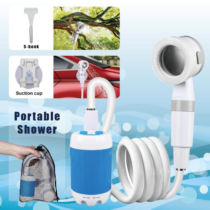 Portable Handheld Electric Shower – 5000Mah Rechargeable Outdoor Shower for Camping, Hiking, Pet Bath & Car Wash, Shower Head