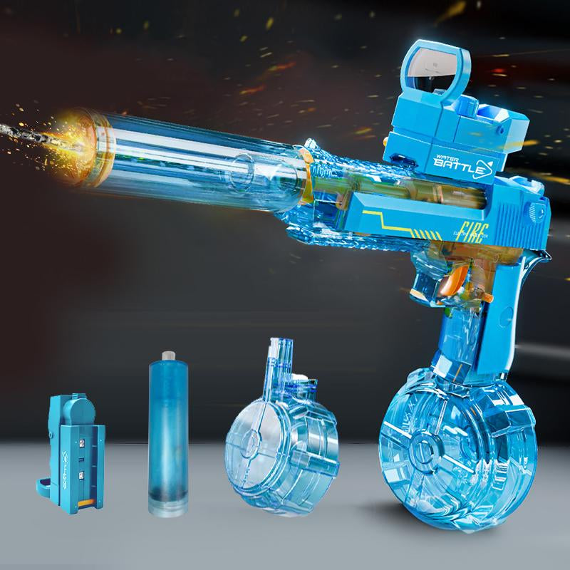 Electric Water Gun Fire Flash Upgraded, Water Pistol Toy Squirt Gun for Kids Adults Summer Outdoor Toy Yard Beach Swimming Water Play Toys, Pool, Water & Sand Toys, Blasters & Toy Guns, Stress Relief Toys