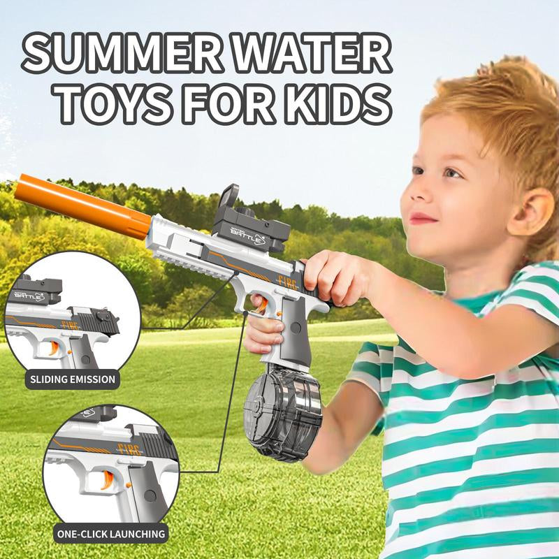 Electric Water Gun Fire Flash Upgraded, Water Pistol Toy Squirt Gun for Kids Adults Summer Outdoor Toy Yard Beach Swimming Water Play Toys, Pool, Water & Sand Toys, Blasters & Toy Guns, Stress Relief Toys