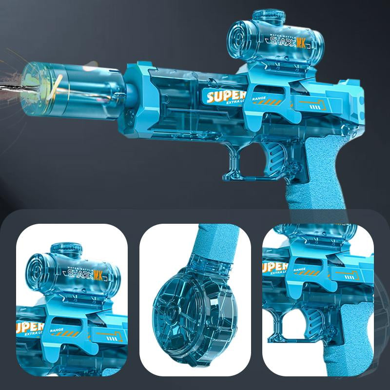 Electric Water Gun Fire Flash Upgraded, Water Pistol Toy Squirt Gun for Kids Adults Summer Outdoor Toy Yard Beach Swimming Water Play Toys, Pool, Water & Sand Toys, Blasters & Toy Guns, Stress Relief Toys