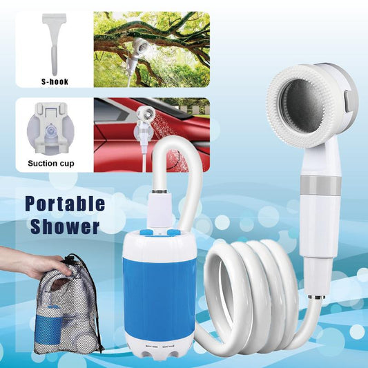 Portable Handheld Electric Shower – 5000Mah Rechargeable Outdoor Shower for Camping, Hiking, Pet Bath & Car Wash, Shower Head