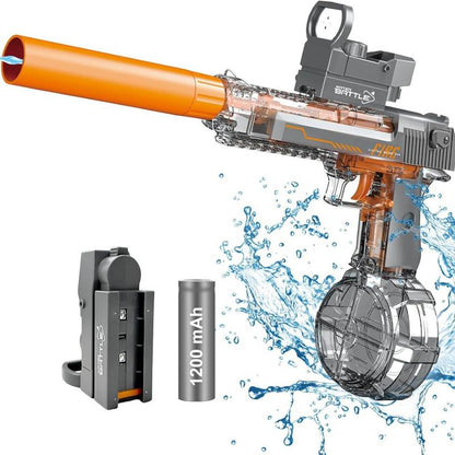 Electric Water Gun Fire Flash Upgraded, Water Pistol Toy Squirt Gun for Kids Adults Summer Outdoor Toy Yard Beach Swimming Water Play Toys, Pool, Water & Sand Toys, Blasters & Toy Guns, Stress Relief Toys
